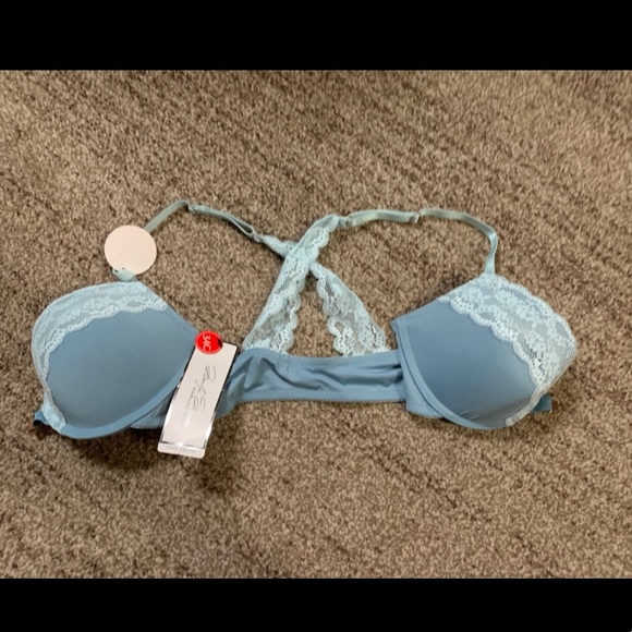 🔵 Bra-Powder blue criss cross back, Marilyn Monroe brand, intimates 34c NWT - Picture 2 of 7